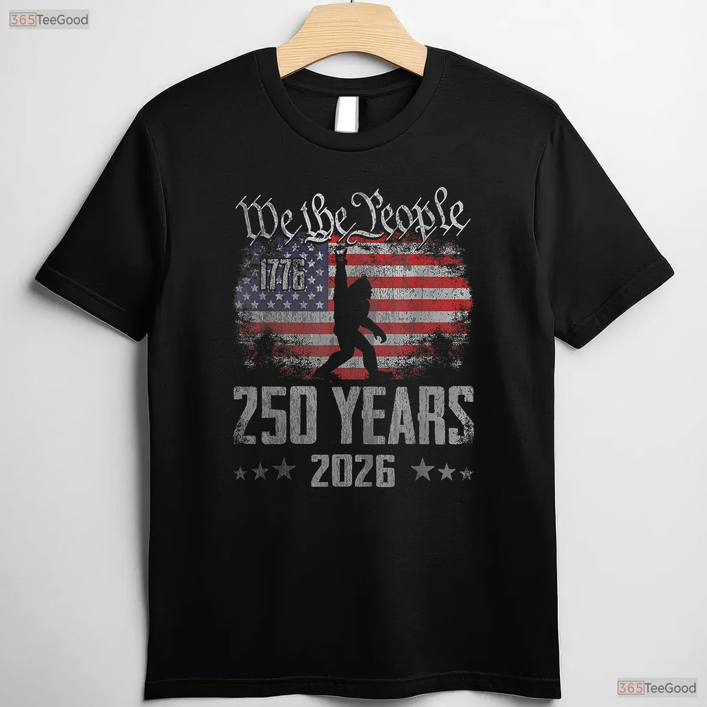 250 Years 250th Anniversary Bigfoot Valentine T-Shirt Carp Fishing Apparel