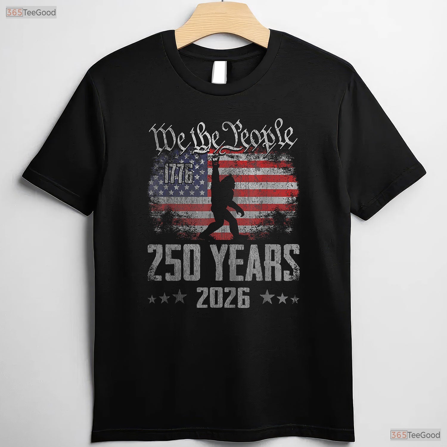 250 Years 250th Anniversary Bigfoot Valentine T-Shirt Carp Fishing Apparel