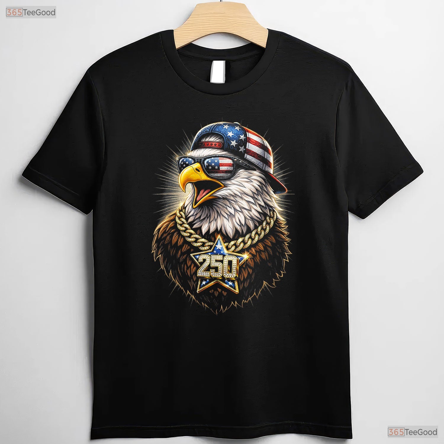 USA 250th Anniversary Funny Independence Valentine T-Shirt Trout Fishing Wear