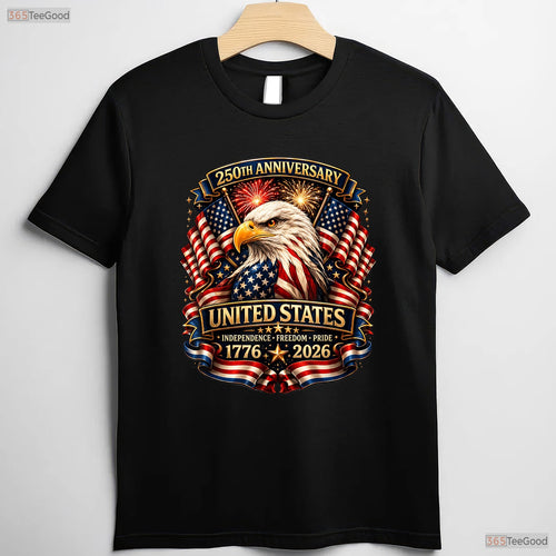 250th USA Patriotic Eagle 4th of July Valentine T-Shirt For Ice Fishing Mens