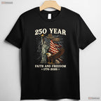 250th Anniversary USA Patriotic 4th July Valentine T-Shirt Catfish Fishing