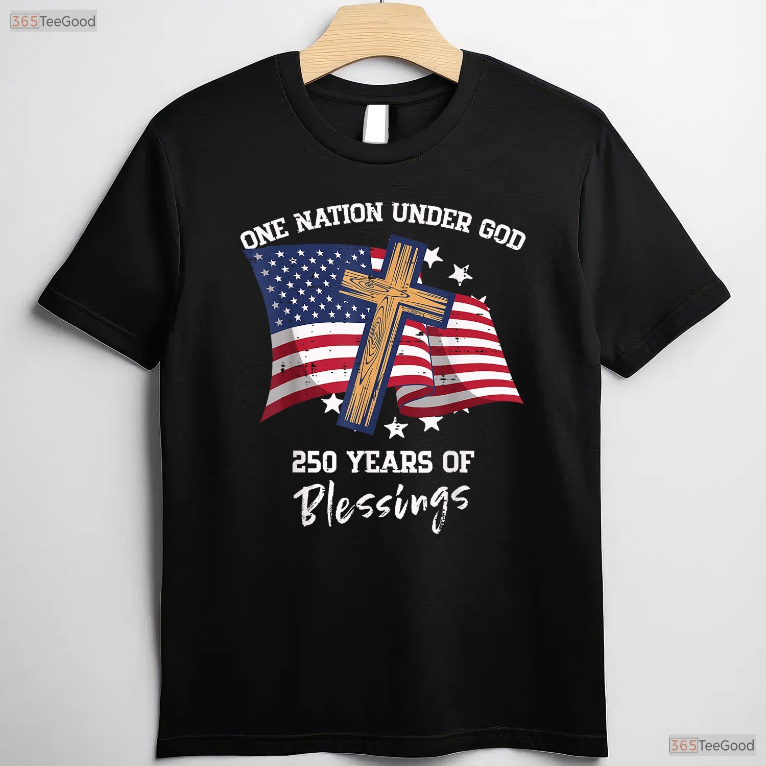 One Nation Under God 250 Years USA Valentine Shirt Surf Fishing Apparel Men