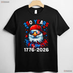 250 Years Anniversary Eagle 4th of July Valentine T-Shirt Trout Fishing Gear