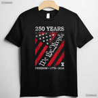 250th Anniversary USA Vintage Valentine T-Shirt- Fly Fishing Gear For Men