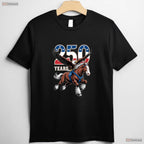 USA 250th Eagle Clydesdale Valentine T-Shirt Trout Fishing Shirts For Men