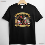 250th American Flag Patriotic Valentine T-Shirt- Saltwater Fishing Clothing
