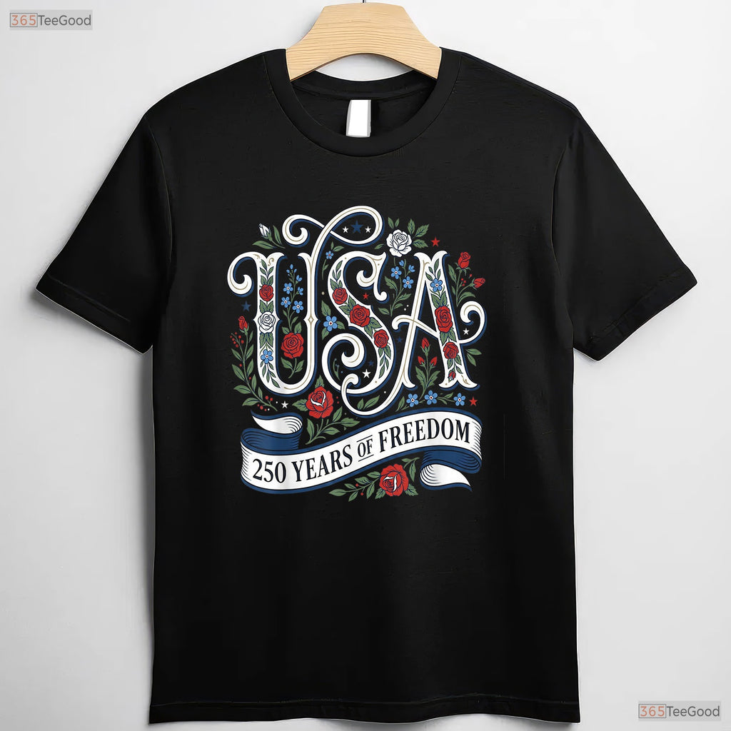 Patriotic 250th Anniversary USA Valentine Shirt For Women Saltwater Fishing