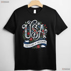 Patriotic 250th Anniversary USA Valentine Shirt For Women Saltwater Fishing