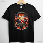 USA Independence 250th Patriotic Eagle Valentine T-Shirt Catfish Fishing Gear Men