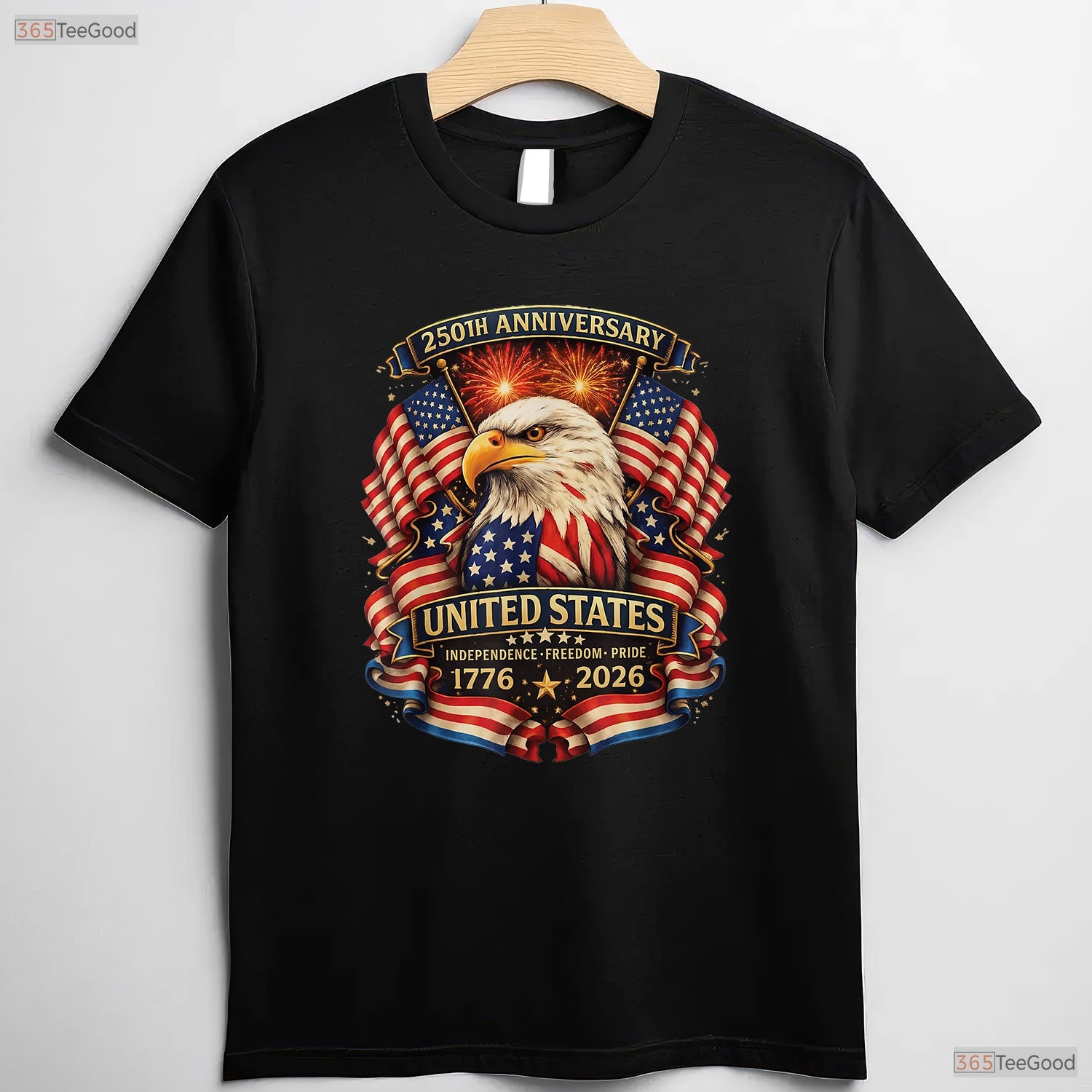 USA Independence 250th Patriotic Eagle Valentine T-Shirt Catfish Fishing Gear Men
