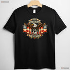 USA 250 Highway 66 Mother Road Eagle Valentine T-Shirt Lake Fishing Gear For Men