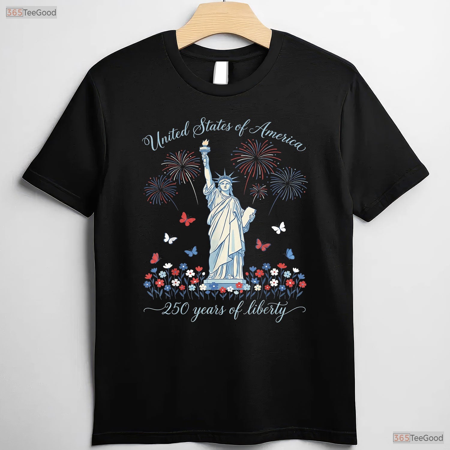 United States 250th Anniversary Valentine T-Shirt Fly Tying Accessories Men