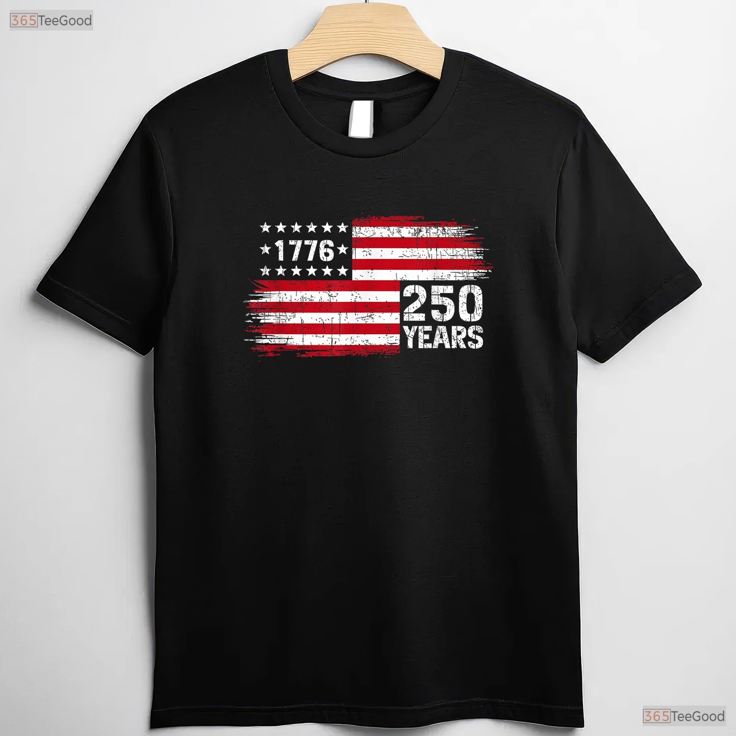 250 Years Vintage 1776 Anniversary Valentine T-Shirt Bass Fishing Tackle Men