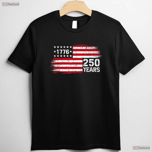 250 Years Vintage 1776 Anniversary Valentine T-Shirt Bass Fishing Tackle Men