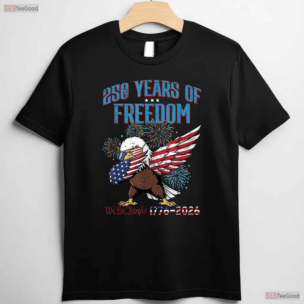 250 Years Freedom Eagle Dab 250th Valentine T-Shirt Ice Fishing Accessories
