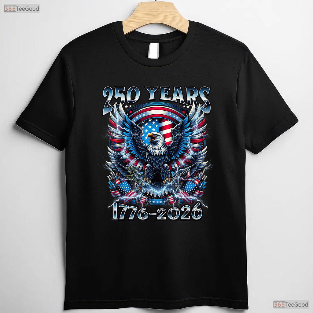 250 Years America Independence 250th Valentine T-Shirt Trout Fishing Gear Men