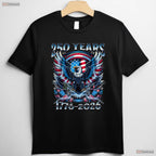 250 Years America Independence 250th Valentine T-Shirt Trout Fishing Gear Men