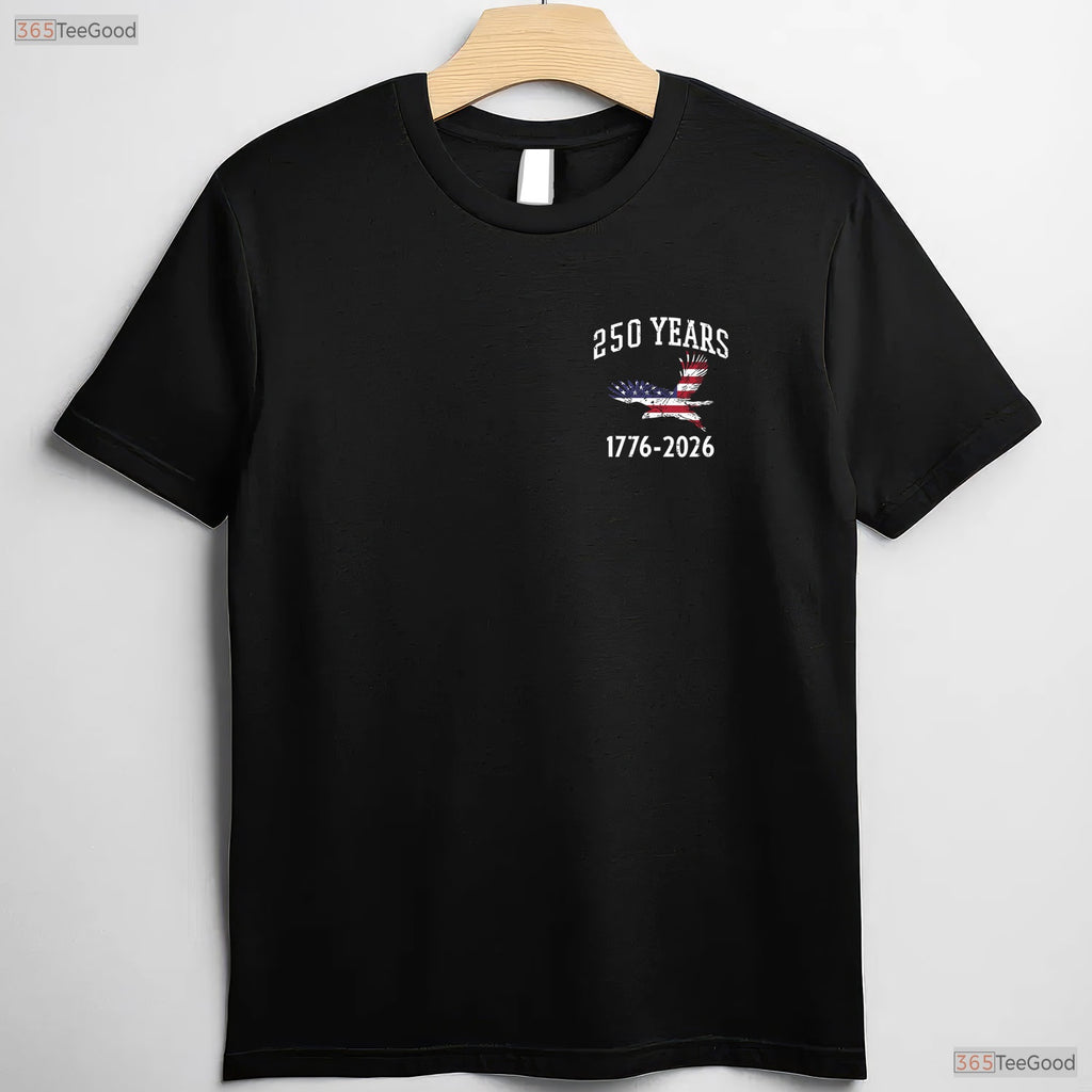 250 Years US Flag American 250th Valentine T-Shirt Deep Sea Fishing Gifts Men