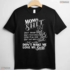 Mom Shit List Funny Shirt Sarcastic Momlife Mothers Day T-Shirt For Women