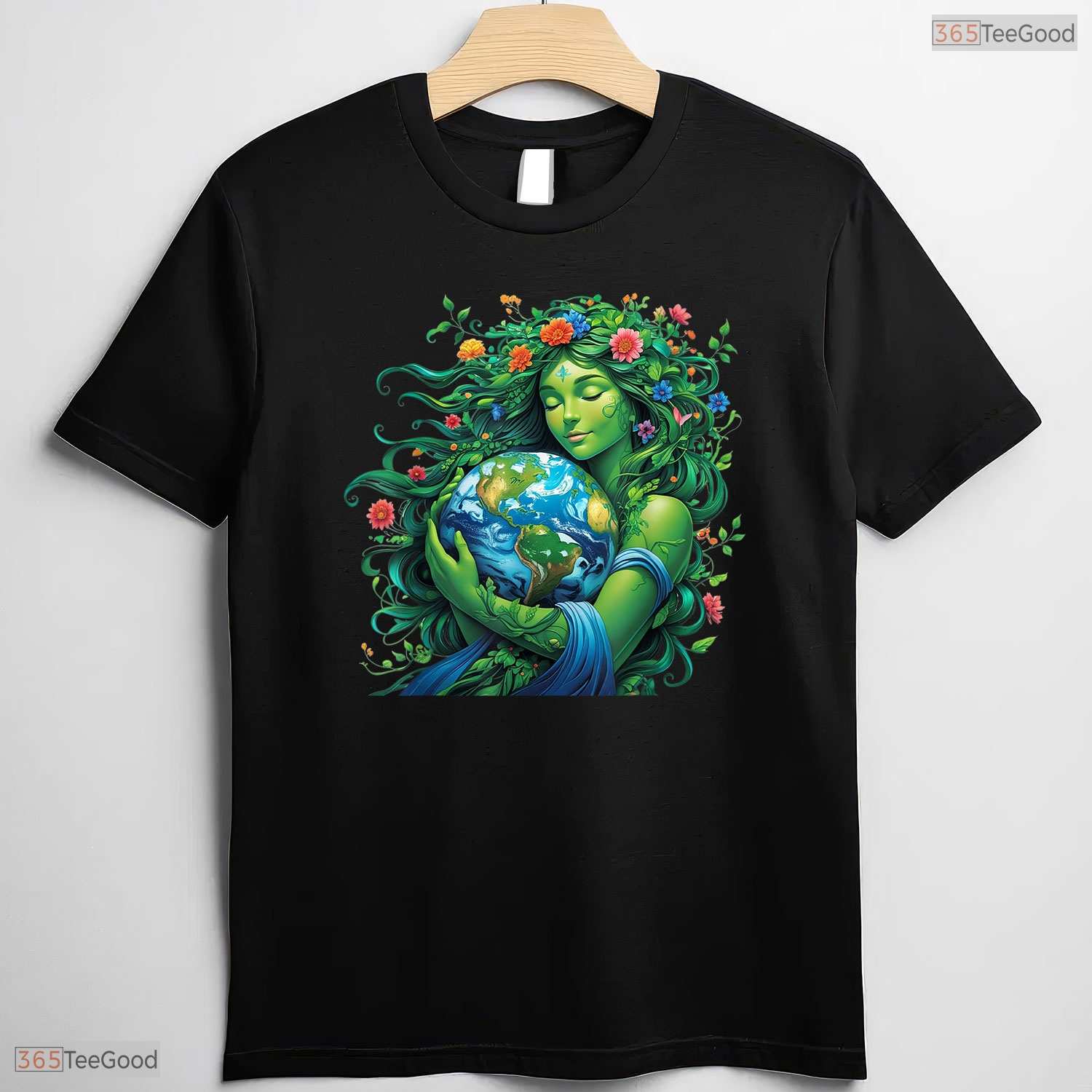 Green Mother Nature Earth Day Shirt Earth Mother Planet Nature T-Shirt Gift