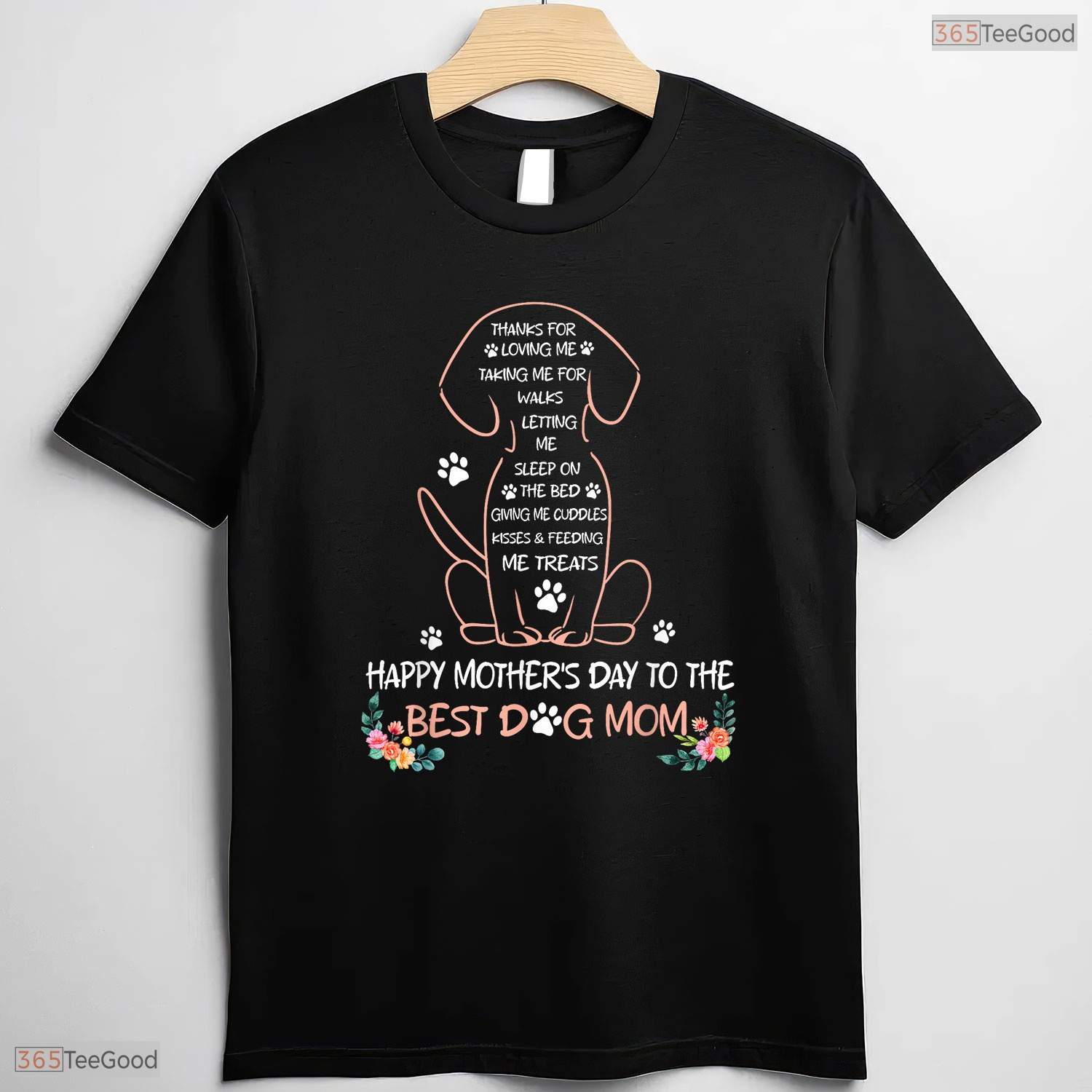 Best Dog Mom Shirt Happy Mothers Day To The Best Dog Lover Womens T-Shirt