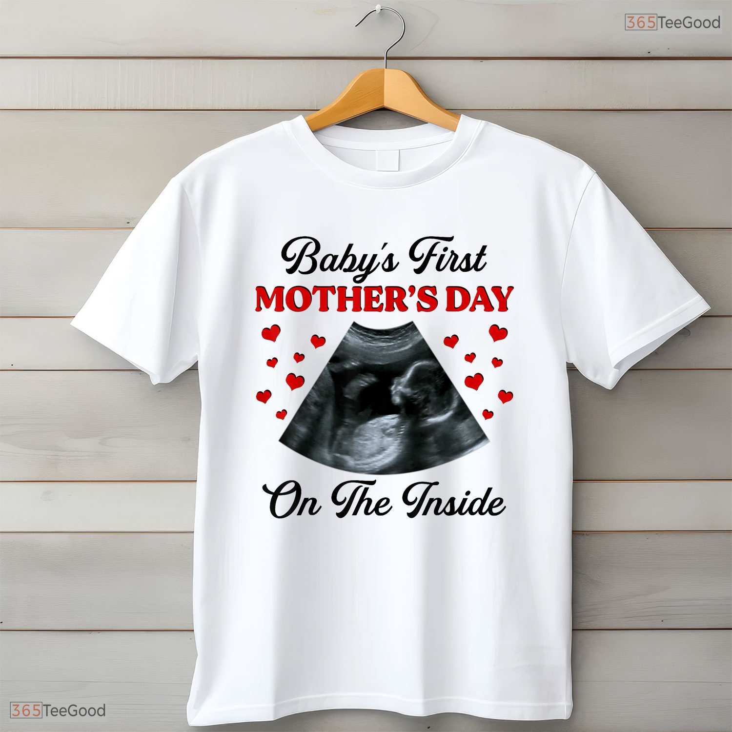 Babys First Mothers Day Inside Funny Pregnant Mom To Be T-Shirt Gift For Her