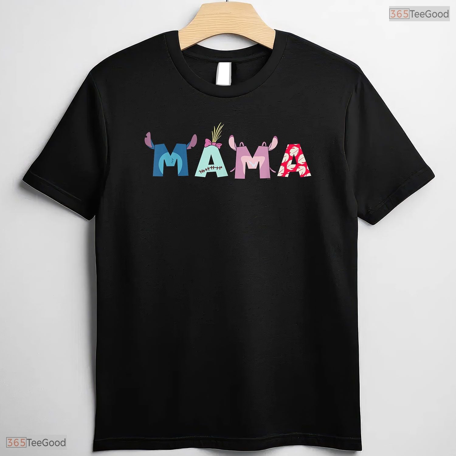 Tropical Alien Mama Shirt Blue Character Family Vacation Mothers Day T-Shirt