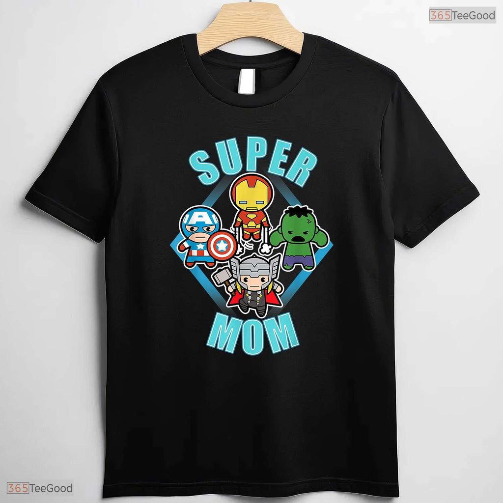 Kawaii Superhero Mom Shirt Comic Style Superhero Mom Mothers Day T-Shirt Idea