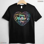 Tie Dye Heart Mothers Day Shirt Cute Mom And Grandma Mothers Day T-Shirt Gift