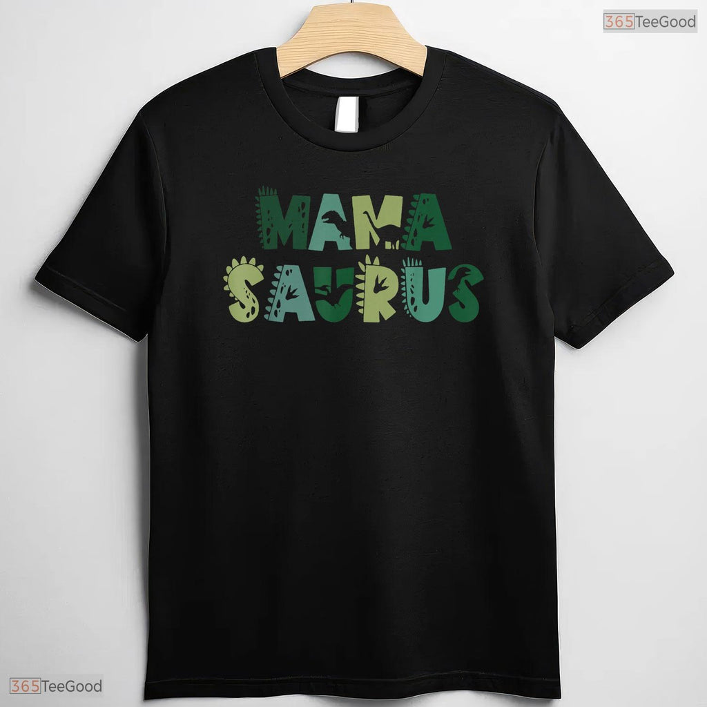 Mama Saurus Dinosaur T-Shirt Funny Three Rex Birthday Mothers Day Gift Idea