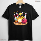 Cute Duck Playing Bowling Cool Mom Sunglasses Mothers Day T-Shirt Gift Idea