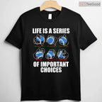 Types Of Baseball Pitches Life Choices T-Shirt Pitcher Player Knowledge Gift