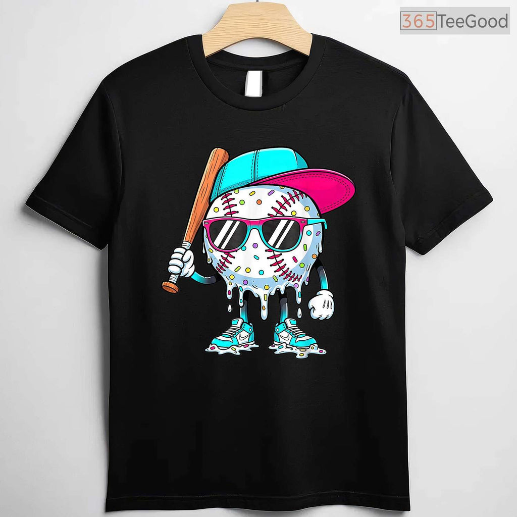 Baseball Life Style 101 Apparel Youth Drip T-Shirt Boys Kid Cool Sports Gift