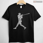 Baseball Player Men Children Boys T-Shirt Cool Sports Graphic Game Day Gift