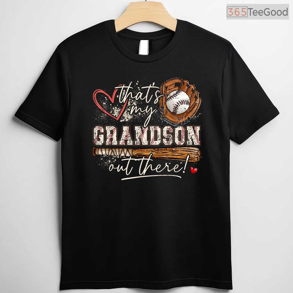 Thats My Grandson Out There Baseball T-Shirt Grandma Mothers Day Sports Gift
