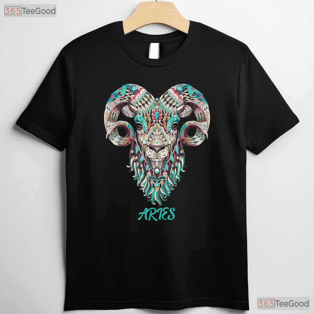 Aries Zodiac Astrology T-Shirt - March April Birthday Tee - Horoscopes Shirt For Gift