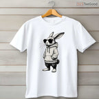 Bunny Face With Sunglasses Easter Day T-Shirt Cool Boys Men Funny Rabbit Tee