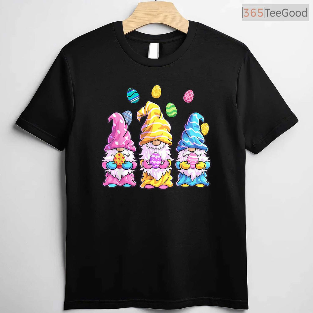 Gnome Easter Shirt Women Easter Outfit T-Shirt Cute Spring Garden Gnome Tee