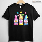 Gnome Easter Shirt Women Easter Outfit T-Shirt Cute Spring Garden Gnome Tee