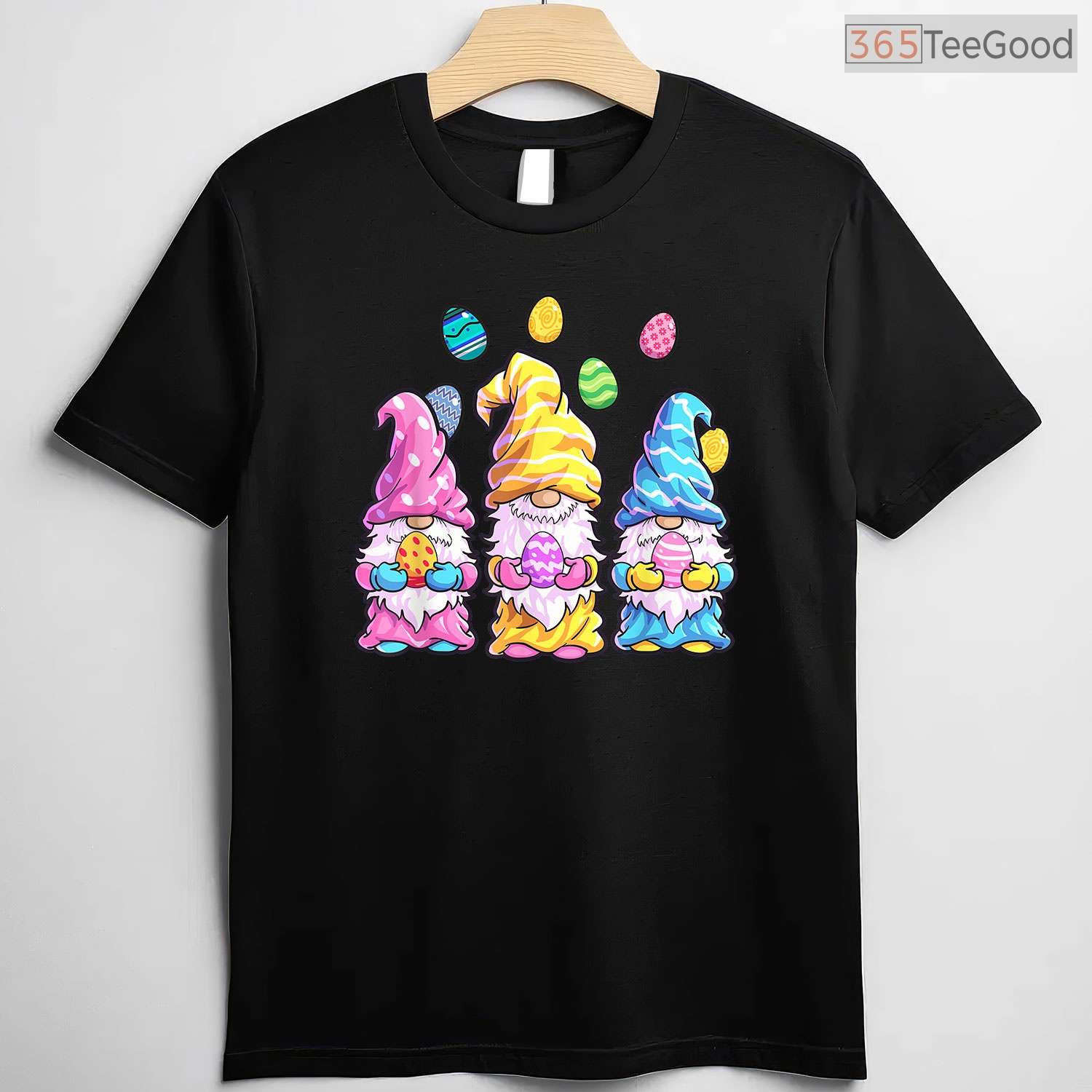 Gnome Easter Shirt Women Easter Outfit T-Shirt Cute Spring Garden Gnome Tee