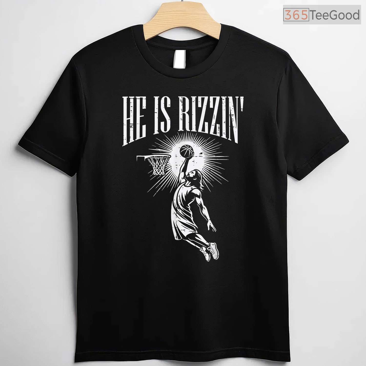 Easter He Is Rizzin Christian Religious T-Shirt Boys Kids Men Teen Meme Shirt