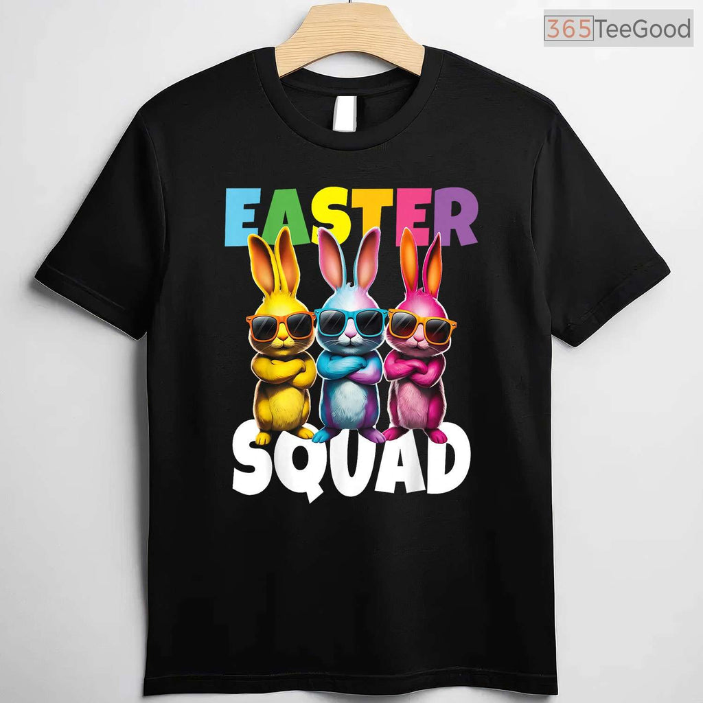 Funny Easter Squad Bunny Cool Bunnies T-Shirt Happy Easter Kids Boys Group Tee