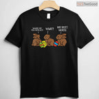 Where Did You Guys Go Chocolate Bunny T-Shirt Funny Easter Kids Humor Gift Tee