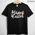 Happy Easter Bunny Egg Sayings T-Shirt Funny Typography Quotes Holiday Shirt