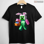 Easter Bunny Egg Pixel T-Shirt Happy Easter Day Retro Video Game Gamer Shirt