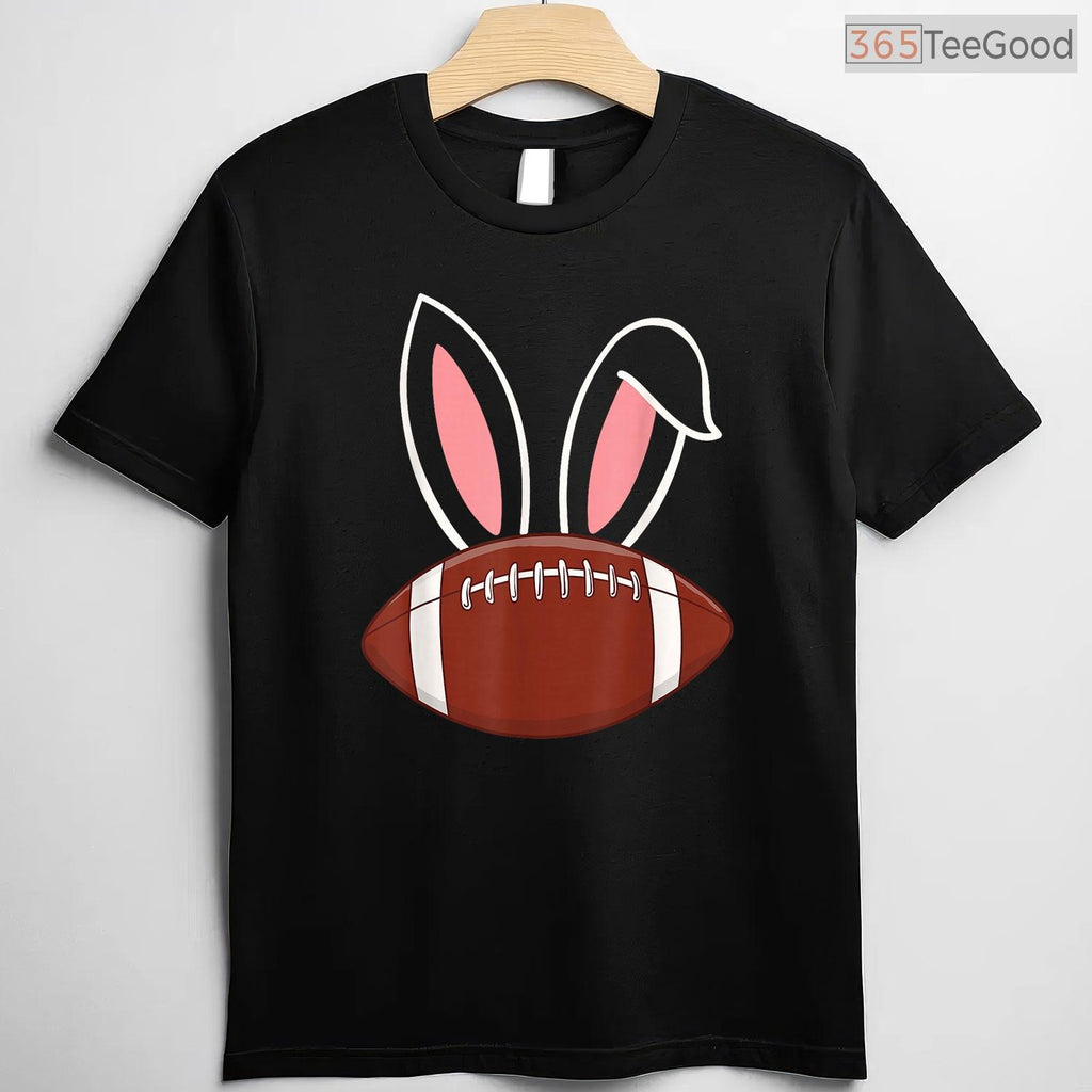 Bunny Ears American Football Fan T-Shirt Funny Easter Sports Game Day Shirt