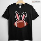 Bunny Ears American Football Fan T-Shirt Funny Easter Sports Game Day Shirt
