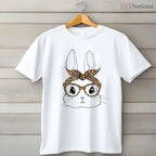 Easter T-Shirts For Kids Women Bunny Sunglasses T-Shirt Cute Matching Shirt