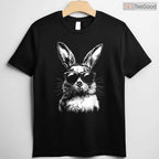 Rabbit Easter Bunny Sunglasses T-Shirt Cool Hipster Glasses Spring Gift Shirt