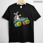 Dabbing Bunny Happy Easter T-Shirt Monster Truck Lovers Kids Boys Cool Shirt